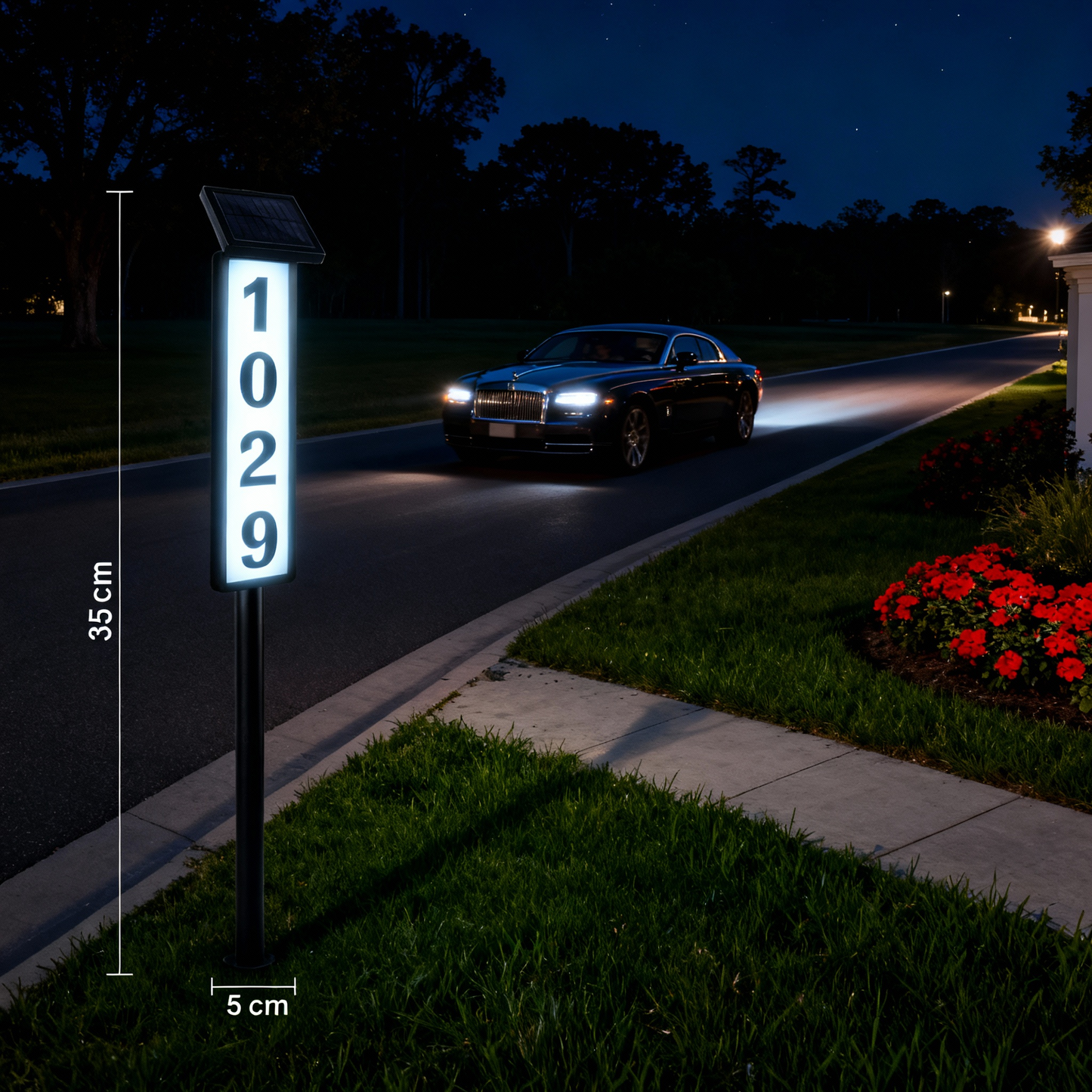 Solar Powered Address Plate