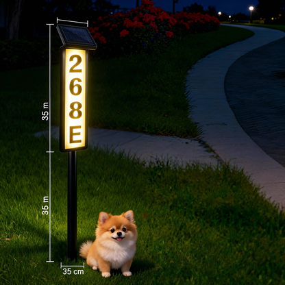 Solar Powered Address Plate