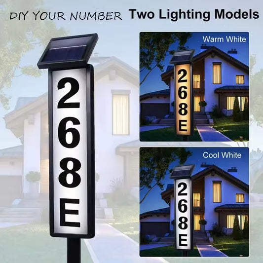 Solar Powered Address Plate