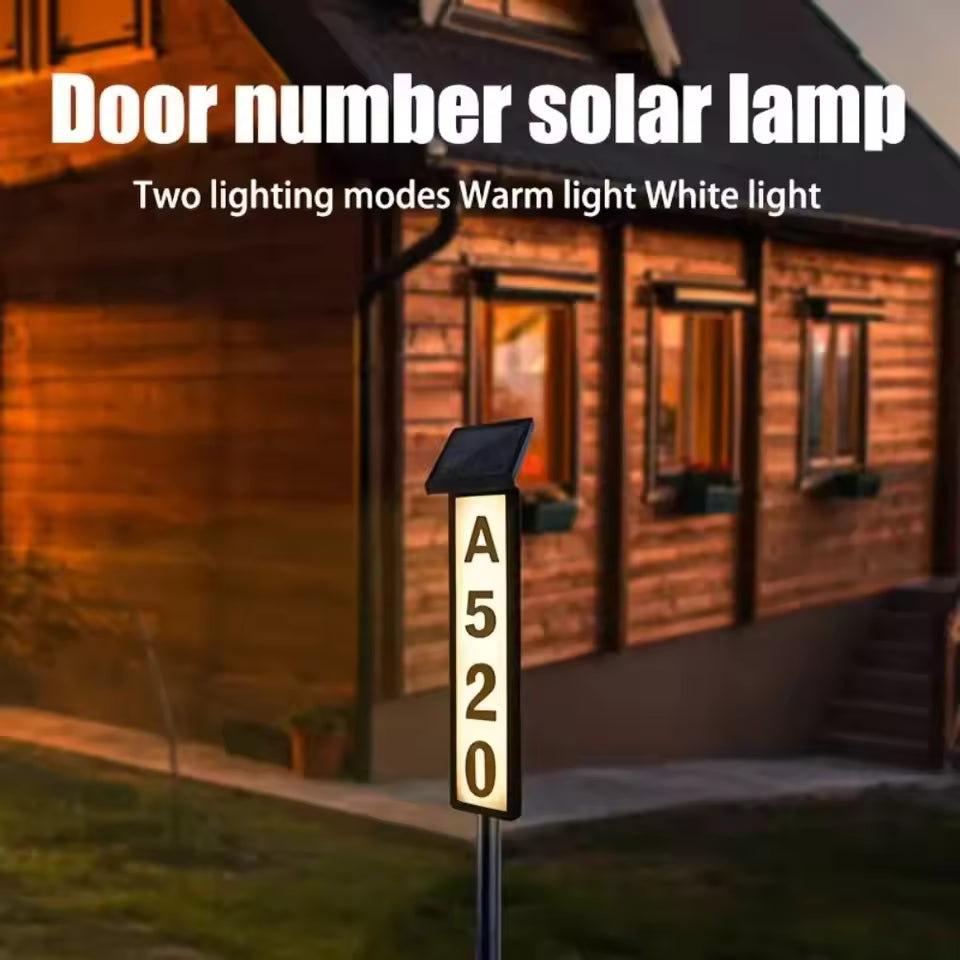 Solar Powered Address Plate
