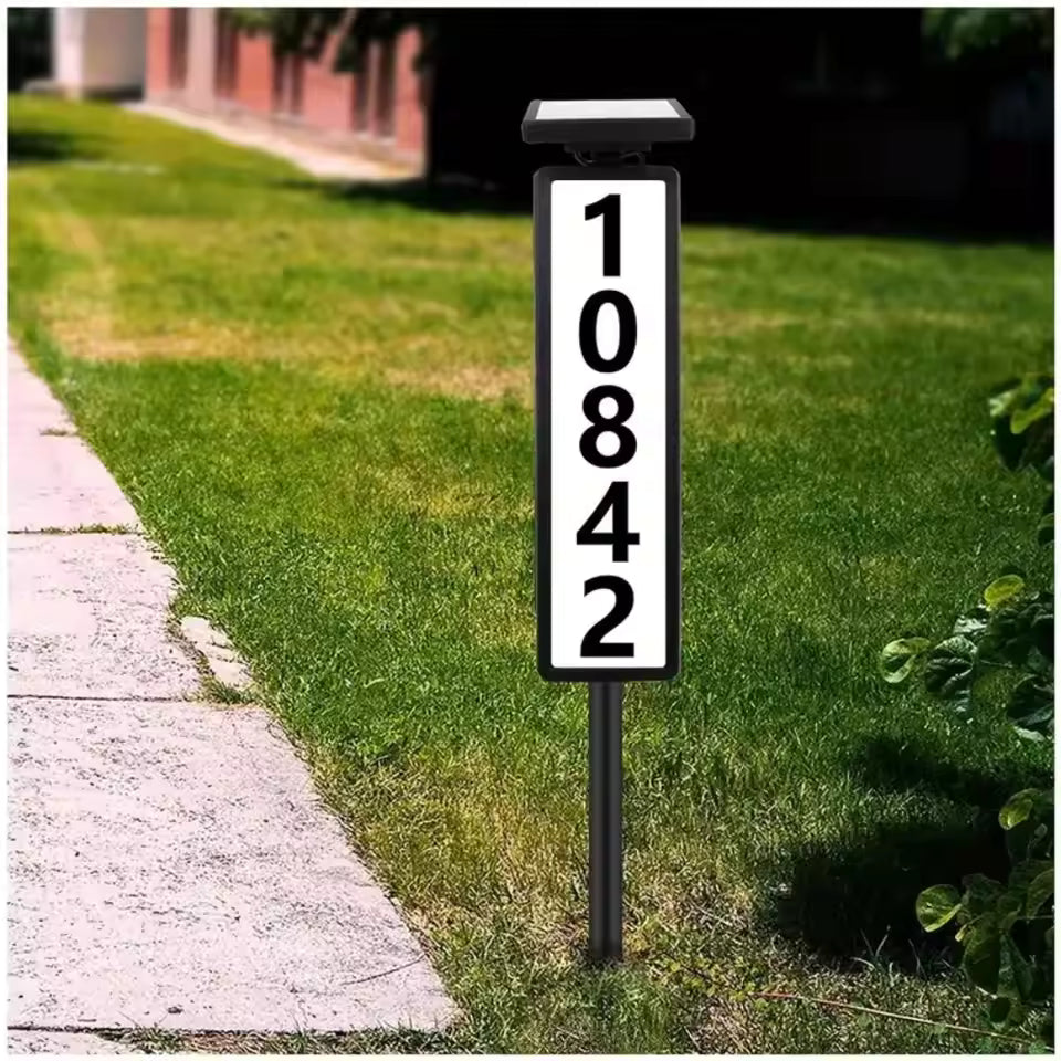 Solar Powered Address Plate